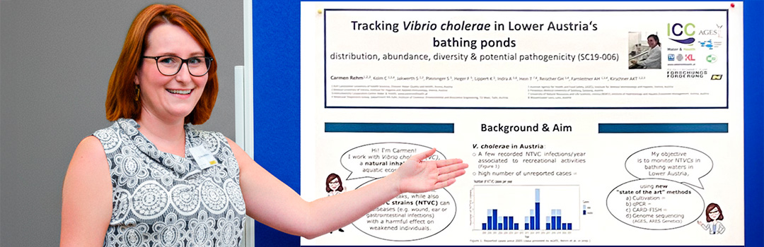 Carmen Rehm präsentiert ihren Posterbeitrag